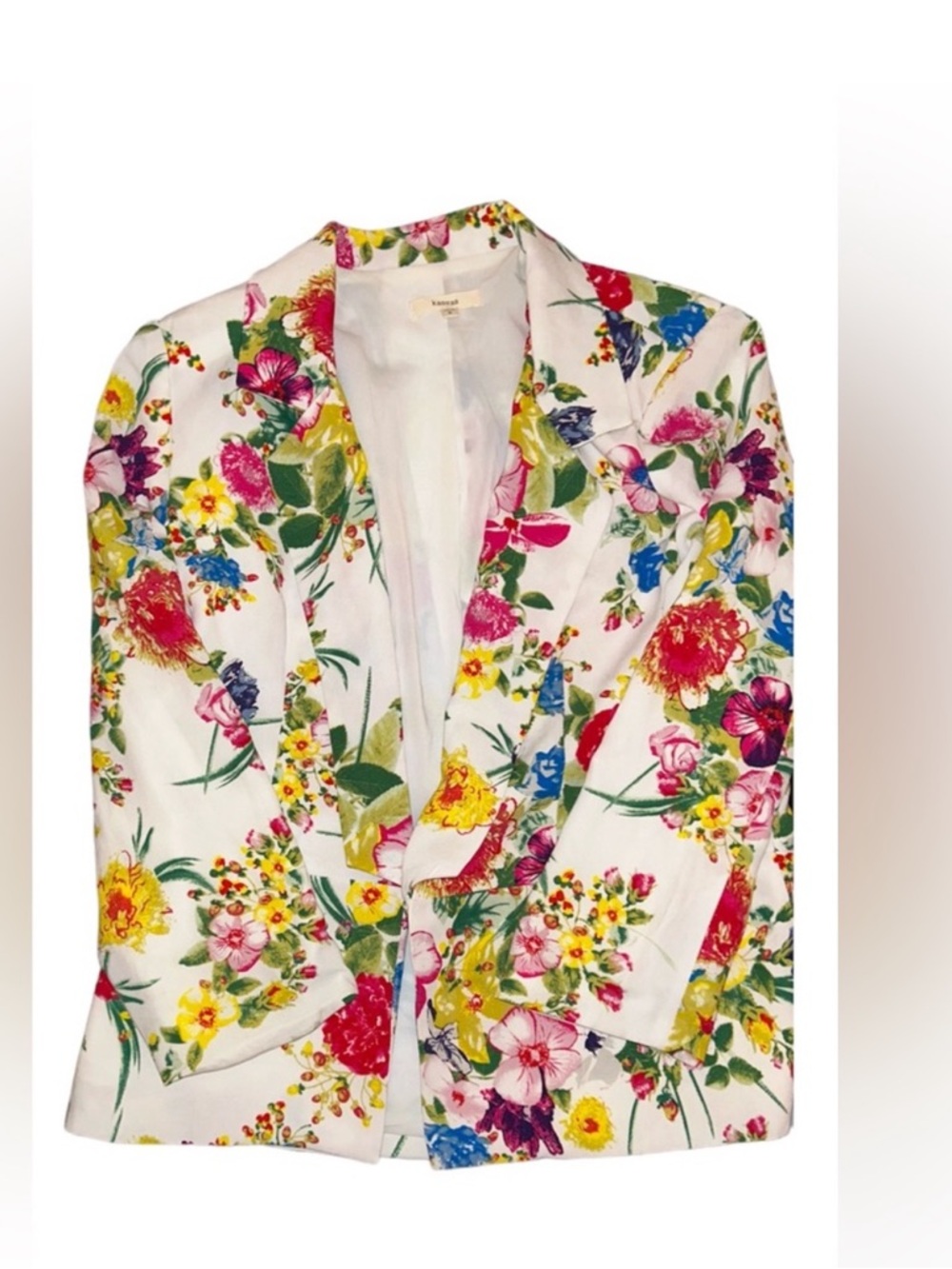 Women's Floral White Blazer Jacket